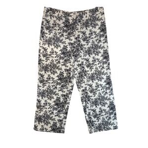 VTG FIELD MANOR Modern Classics Floral Print Wide Leg Pants Women's Size 16